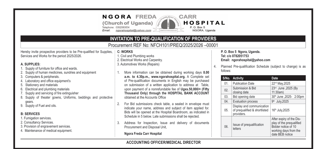 Prequalification document